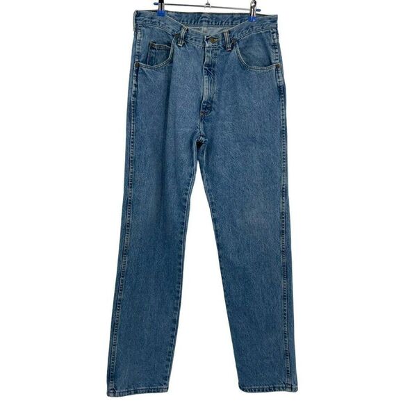 Wrangler Vintage Mens Straight Leg Mom Jeans Light Wash 34X32 - Picture 1 of 7